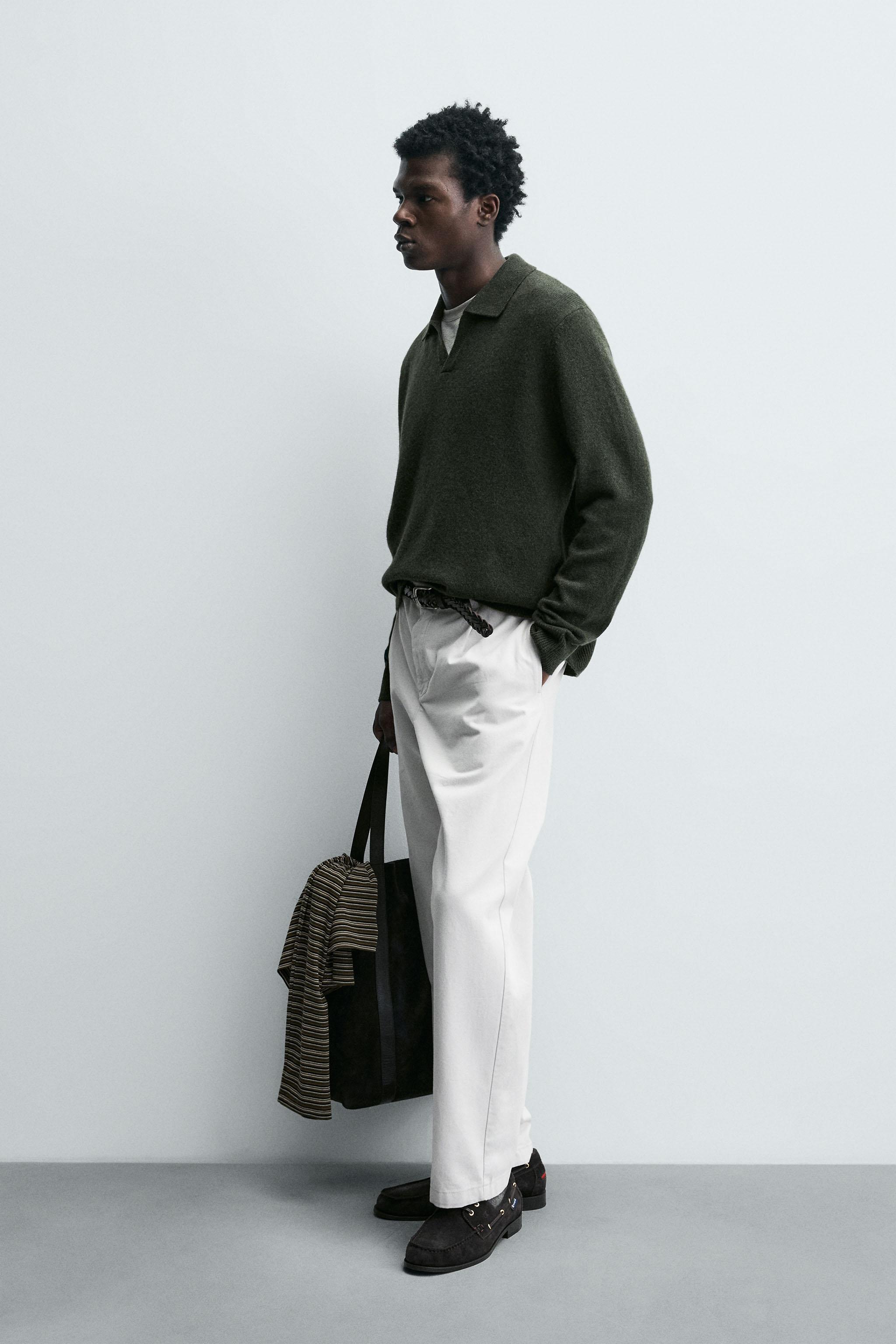 100% WOOL KNIT POLO SHIRT